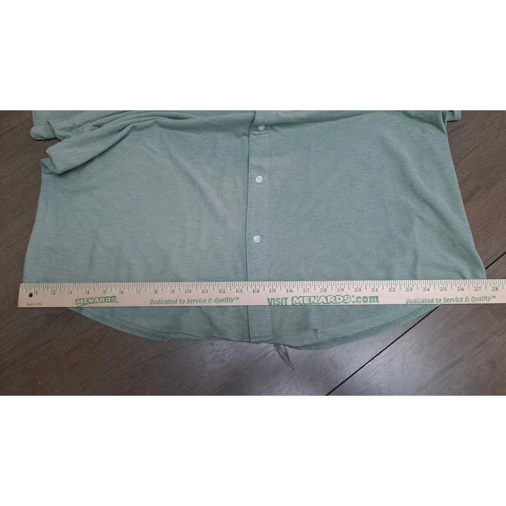 GEORGE Knit Button Down Collared Men's Shirt Size 2XL 50-52 Faded Spruce‎